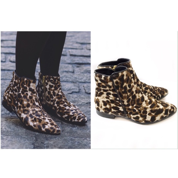 j crew leopard booties